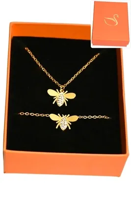 Coffret abeille parure bijoux collection hervé aliex Or
