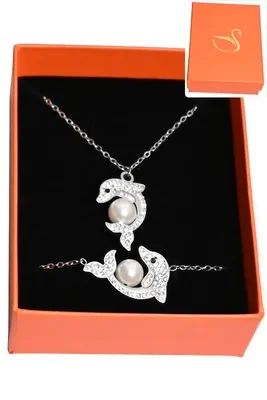 Coffret dauphin parure bijoux collection hervé aliex Argent