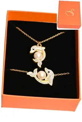 Coffret dauphin parure bijoux collection hervé aliex Or