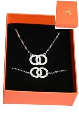 Coffret infini parure bijoux collection hervé aliex Argent