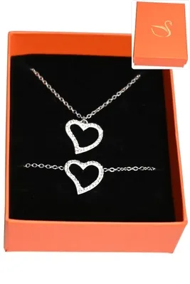 Coffret coeur parure bijoux collection hervé aliex Argent