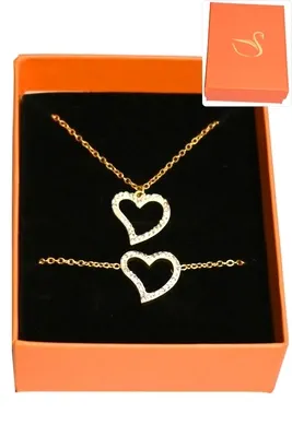 Coffret coeur parure bijoux collection hervé aliex Or