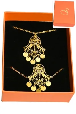 Coffret main de Fatma parure bijoux collection hervé aliex Or