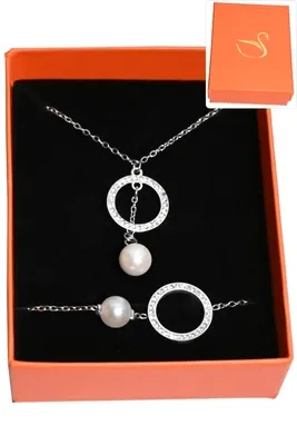 Coffret perle parure bijoux collection hervé aliex Argent