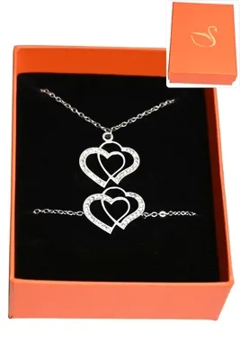 Coffret coeur parure bijoux collection hervé aliex Argent