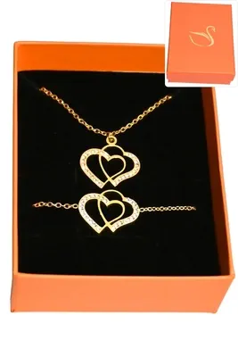 Coffret coeur parure bijoux collection hervé aliex Or