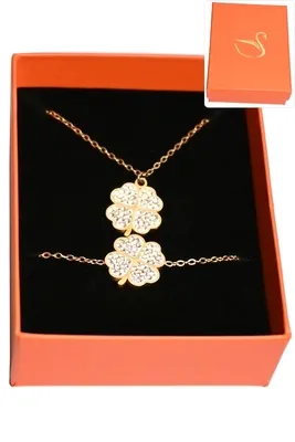 Coffret tréfle parure bijoux collection hervé aliex Or