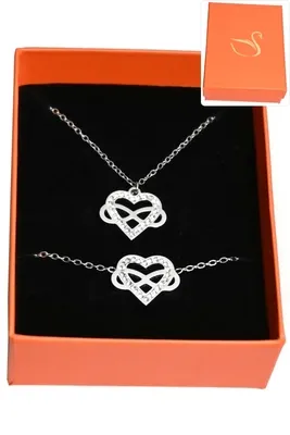 Coffret infini coeur parure bijoux collection hervé aliex Argent