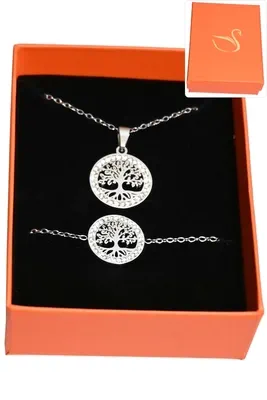 Coffret arbre de la vie parure bijoux collection hervé aliex Argent