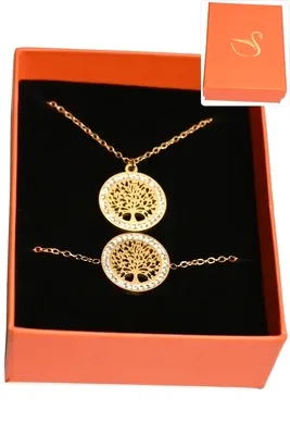 Coffret arbre de la vie parure bijoux collection hervé aliex Or