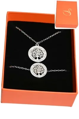Coffret arbre de la vie parure bijoux collection hervé aliex Argent