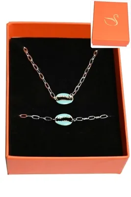 Coffret graine de café parure bijoux collection hervé aliex Argent