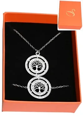 Coffret arbre de la vie parure bijoux collection hervé aliex Argent