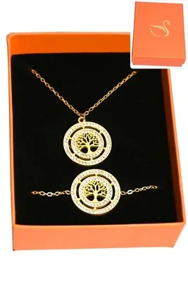 Coffret arbre de la vie parure bijoux collection hervé aliex Or