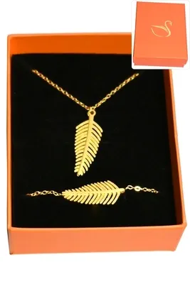 Coffret feuille de la vie parure bijoux collection hervé aliex Or