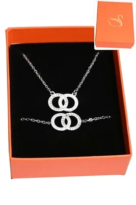Coffret infini parure bijoux collection hervé aliex Argent