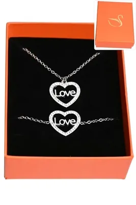 Coffret coeur parure bijoux collection hervé aliex Argent
