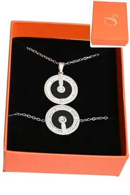Coffret cercle parure bijoux collection hervé aliex Argent