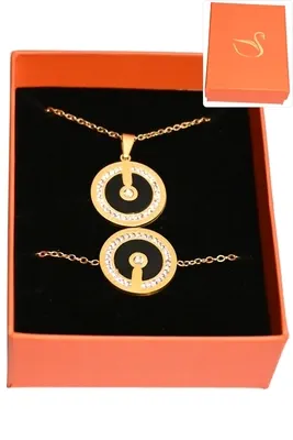 Coffret cercle parure bijoux collection hervé aliex Or
