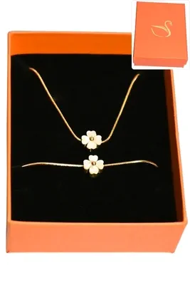 Coffret fleur parure bijoux collection hervé aliex Or