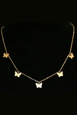 Collier papillon Or