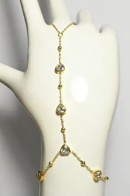Bague bracelet sexy coeur Or