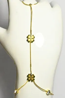 Bague bracelet sexy tréfle Or