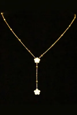 Collier fleur pendent Or
