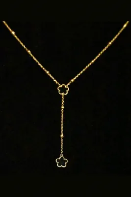 Collier fleur pendent Or
