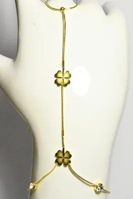 Bague bracelet sexy tréfle Or