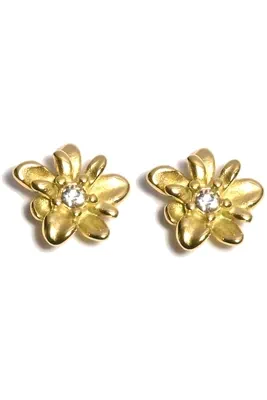 Boucle-d-oreille fleur Or