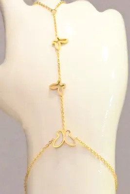 Bague bracelet sexy papillon Or