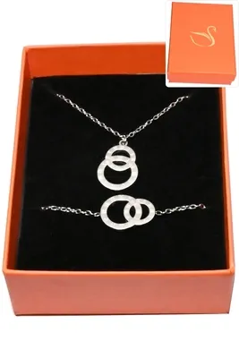 Coffret infini parure bijoux collection hervé aliex Argent