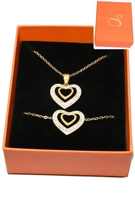 Coffret coeur parure bijoux collection hervé aliex Or