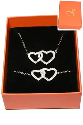Coffret coeur parure bijoux collection hervé aliex Argent