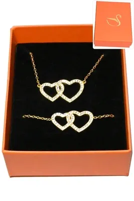 Coffret coeur parure bijoux collection hervé aliex Or