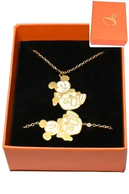 Coffret mickey parure bijoux collection hervé aliex Or