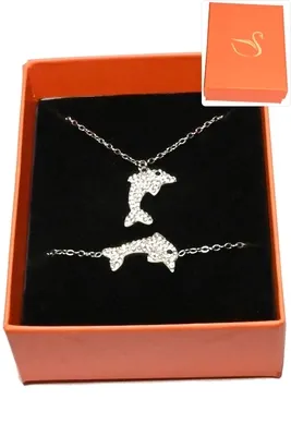 Coffret dauphin parure bijoux collection hervé aliex Argent