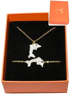 Coffret dauphin parure bijoux collection hervé aliex Or