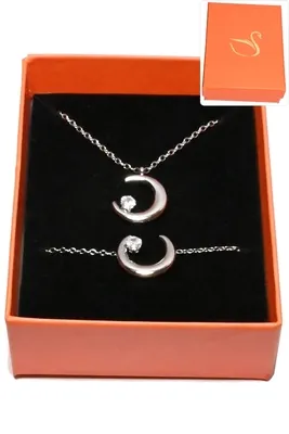 Coffret lune parure bijoux collection hervé aliex Argent