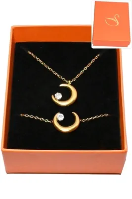 Coffret lune parure bijoux collection hervé aliex Or