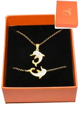 Coffret dauphin parure bijoux collection hervé aliex Or