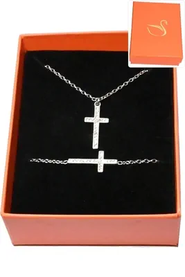 Coffret croix parure bijoux collection hervé aliex Argent