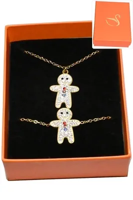 Coffret pain d'épice noël parure bijoux collection hervé aliex Or