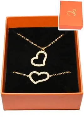 Coffret coeur parure bijoux collection hervé aliex Or