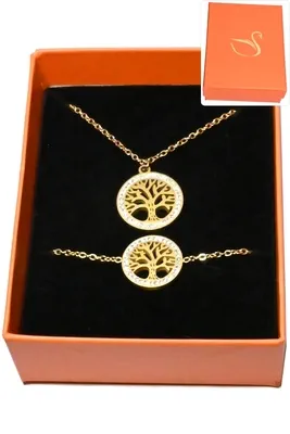 Coffret arbre de la vie parure bijoux collection hervé aliex Or