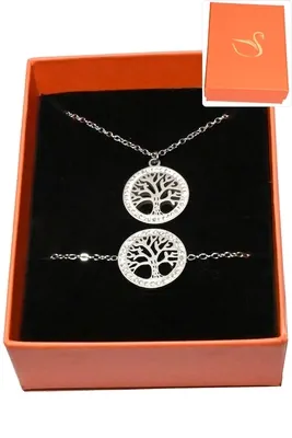 Coffret arbre de la vie parure bijoux collection hervé aliex Argent