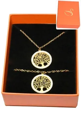 Coffret arbre de la vie parure bijoux collection hervé aliex Or