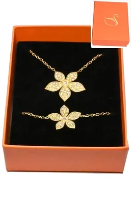 Coffret fleur parure bijoux collection hervé aliex Or