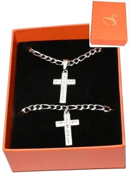 Coffret croix parure bijoux collection hervé aliex Argent